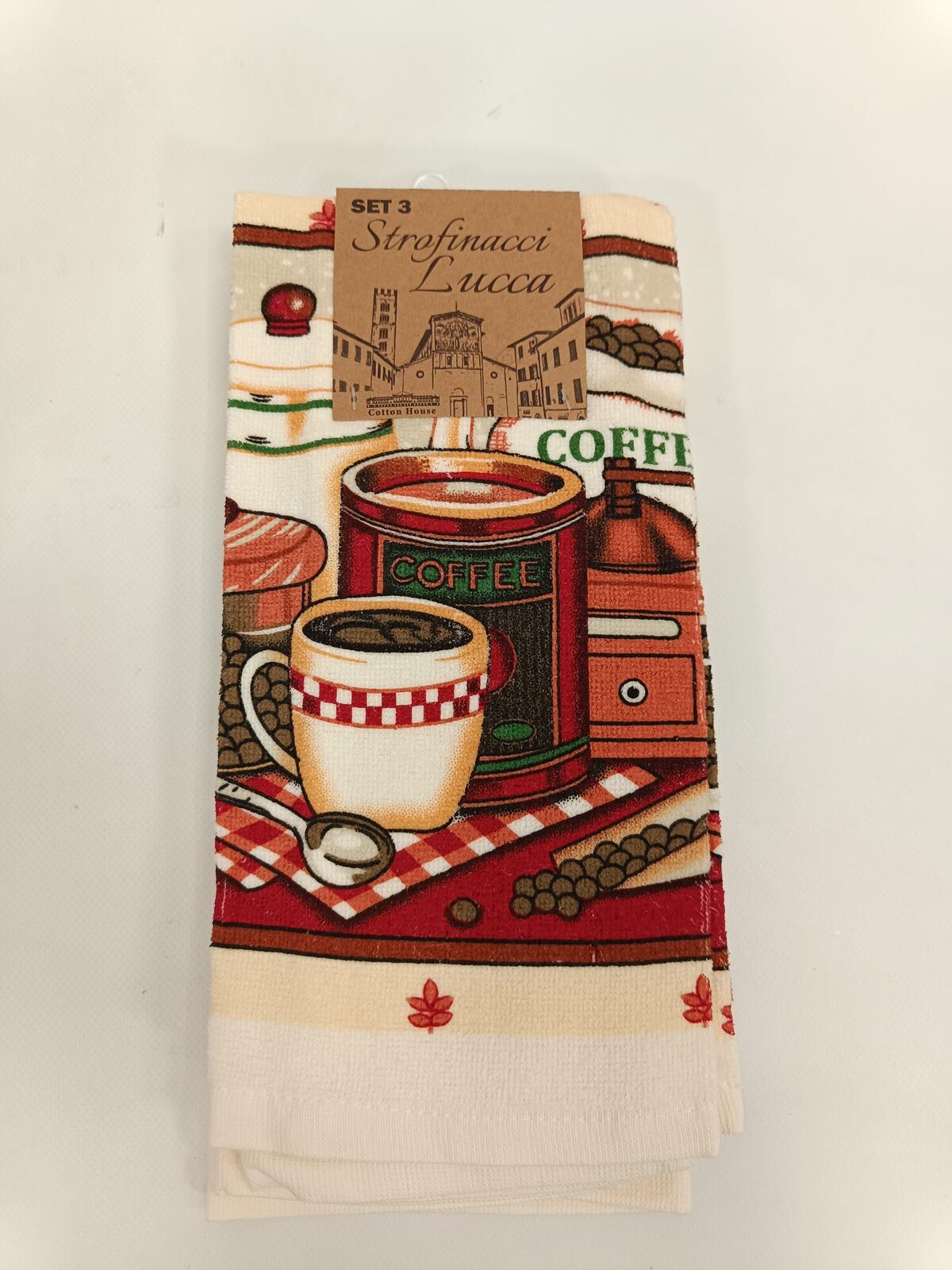 3-Piece Flower Tea Towel Set Lucca Tellini S.r.l. Wholesale Clothing